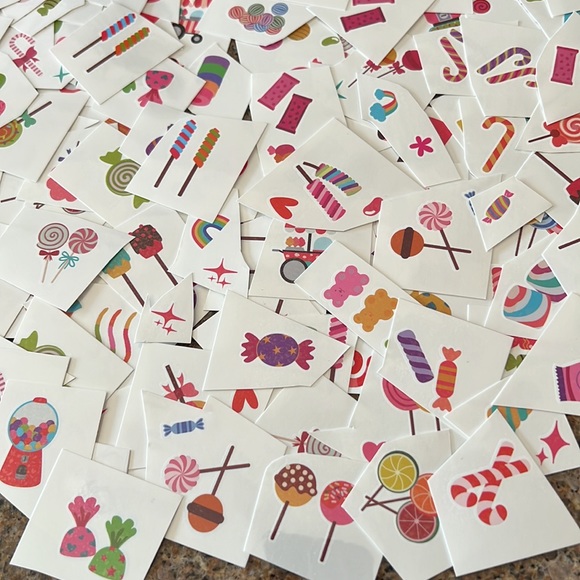 24 Sheets Candyland Temporary Tattoos, Birthday Decorations / Party Favors - Picture 8 of 10